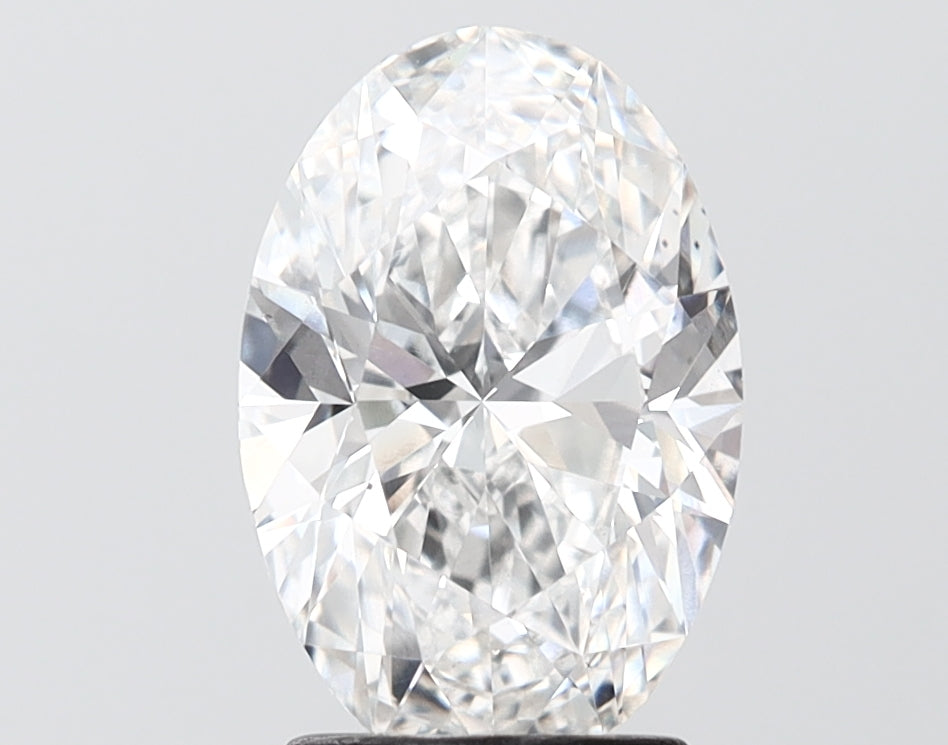 2.51 carat oval lab grown diamond E color VS1 clarity