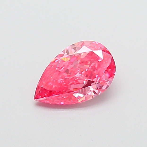 1.10 carat fancy vivid pink pear lab grown diamond VS1 clarity