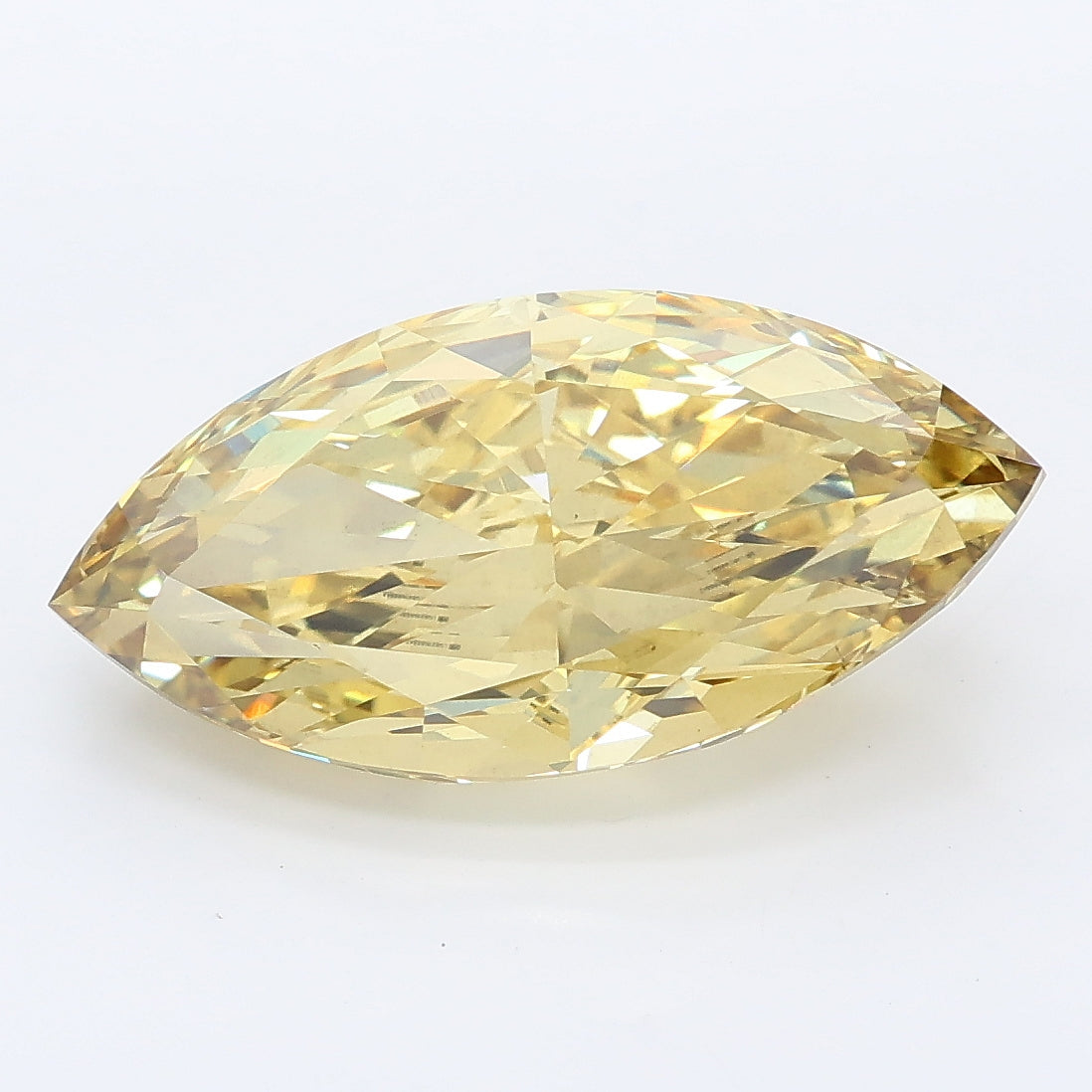 5.00 carat fancy yellow marquise lab grown diamond VS2 clarity