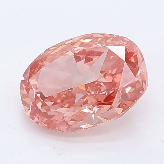 1.04 carat fancy vivid pink oval lab grown diamond VS1 clarity
