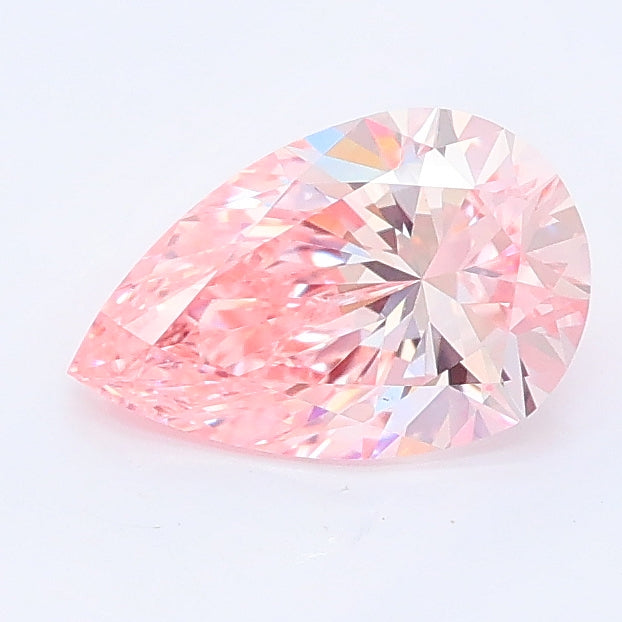 1.02 carat fancy vivid pink pear lab grown diamond VS1 clarity
