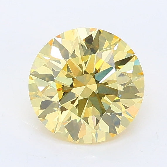 1.01 carat fancy intense yellow round lab grown diamond VS2 clarity