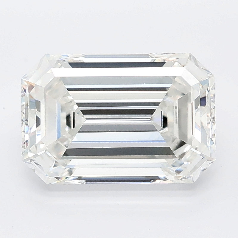 3.22 carat emerald lab grown diamond E color VS1 clarity
