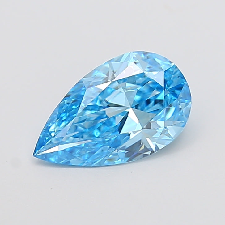 2.01 carat fancy vivid blue pear lab grown diamond VS2 clarity