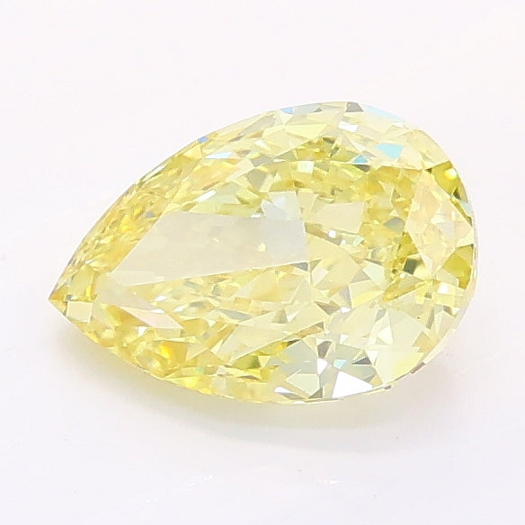 1.12 carat fancy intense yellow pear lab grown diamond VS1 clarity