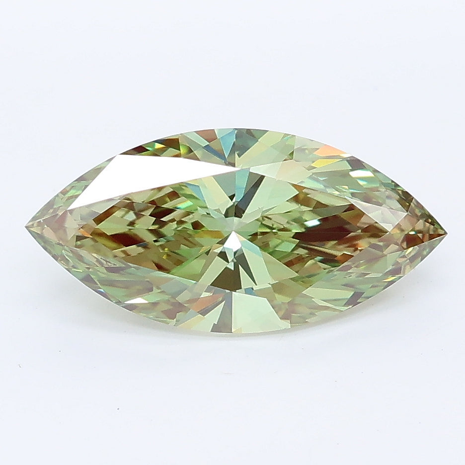 2.16 carat fancy green marquise lab grown diamond VS1 clarity