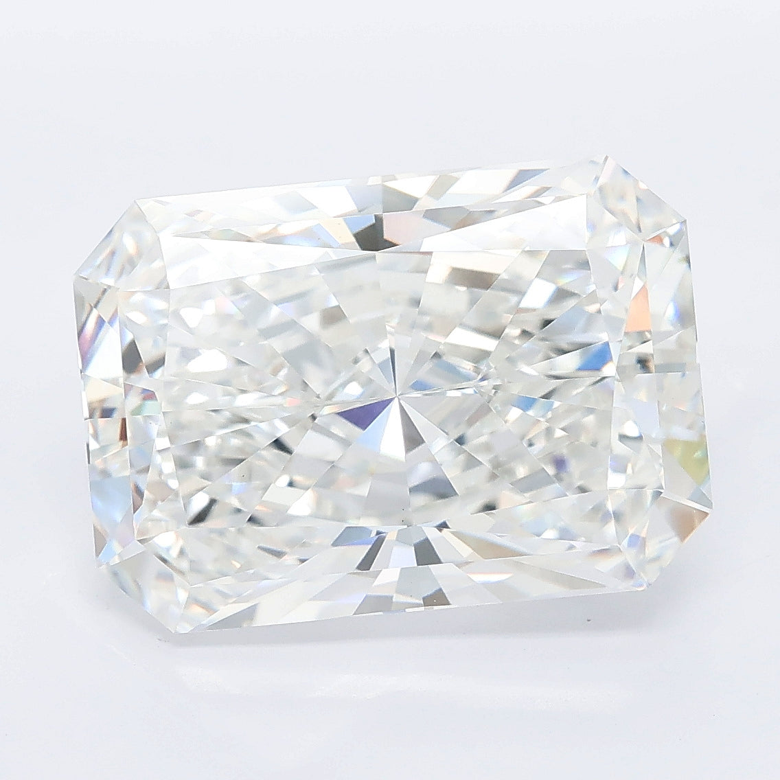8.58 carat radiant lab grown diamond E color VS1 clarity