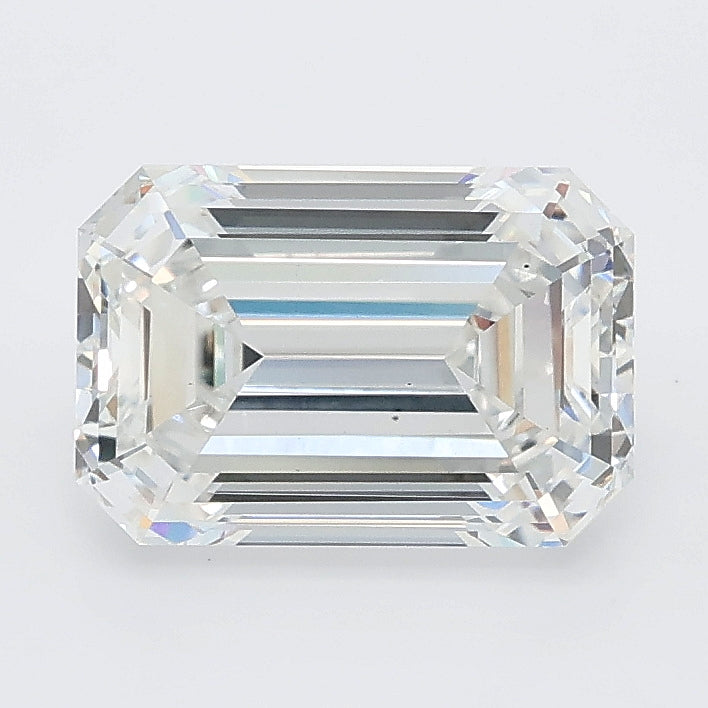 2.27 carat emerald lab grown diamond E color VS1 clarity