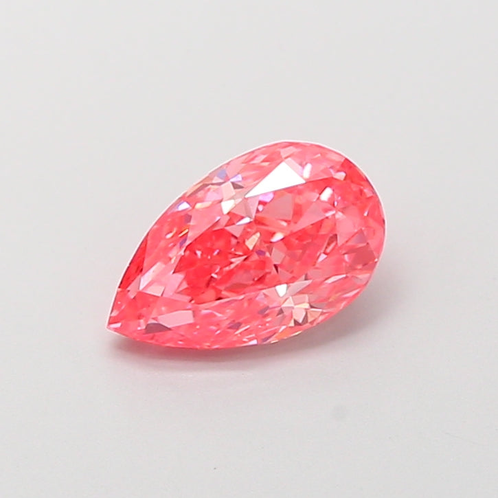 1.21 carat fancy vivid pink pear lab grown diamond VVS2 clarity