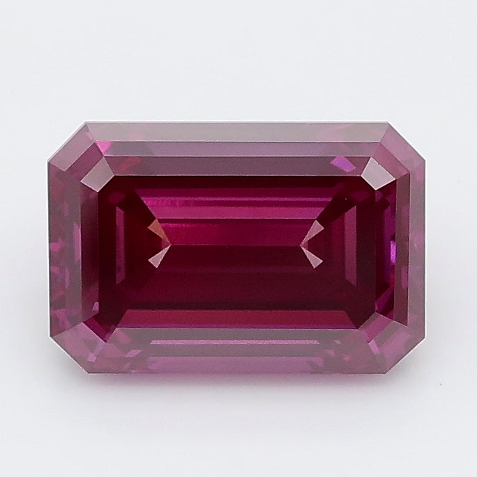 2.12 carat fancy deep pink emerald lab grown diamond VVS2 clarity