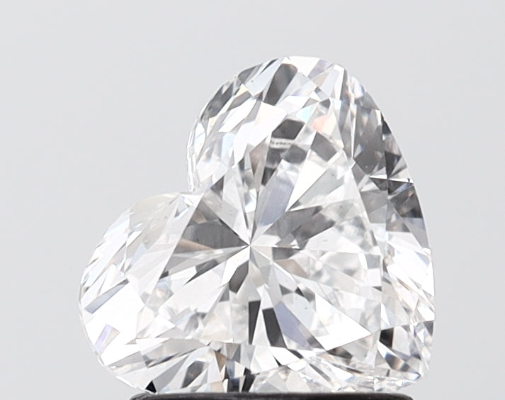1.50 carat heart lab grown diamond E color VS1 clarity