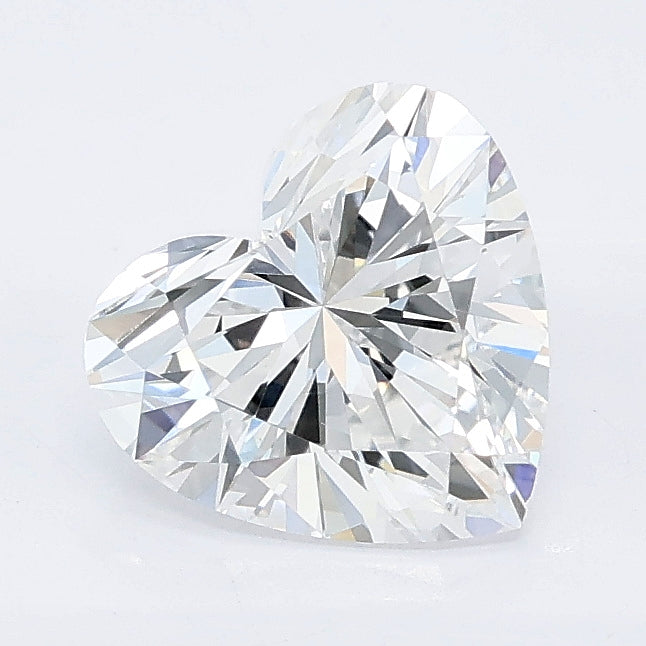1.51 carat heart lab grown diamond D color VVS2 clarity