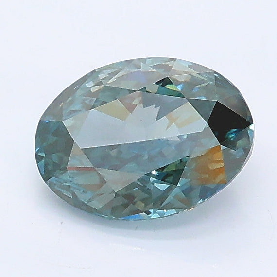 0.99 carat fancy gray blue oval lab grown diamond VS2 clarity