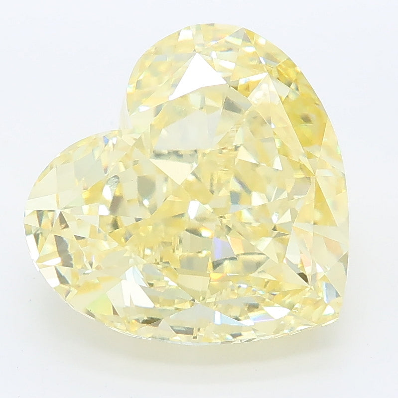 5.32 carat fancy yellow heart lab grown diamond VS1 clarity