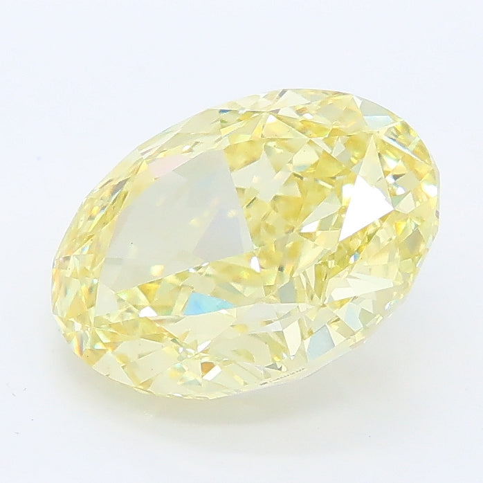 2.67 carat fancy intense yellow oval lab grown diamond VS1 clarity