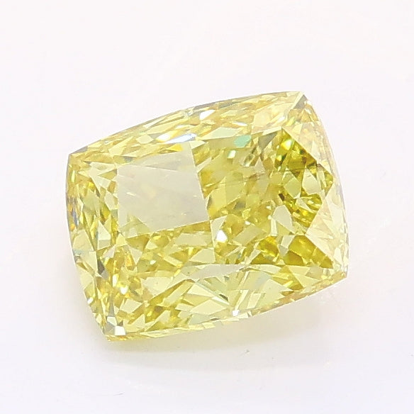 1.02 carat fancy intense yellow cushion lab grown diamond VS2 clarity