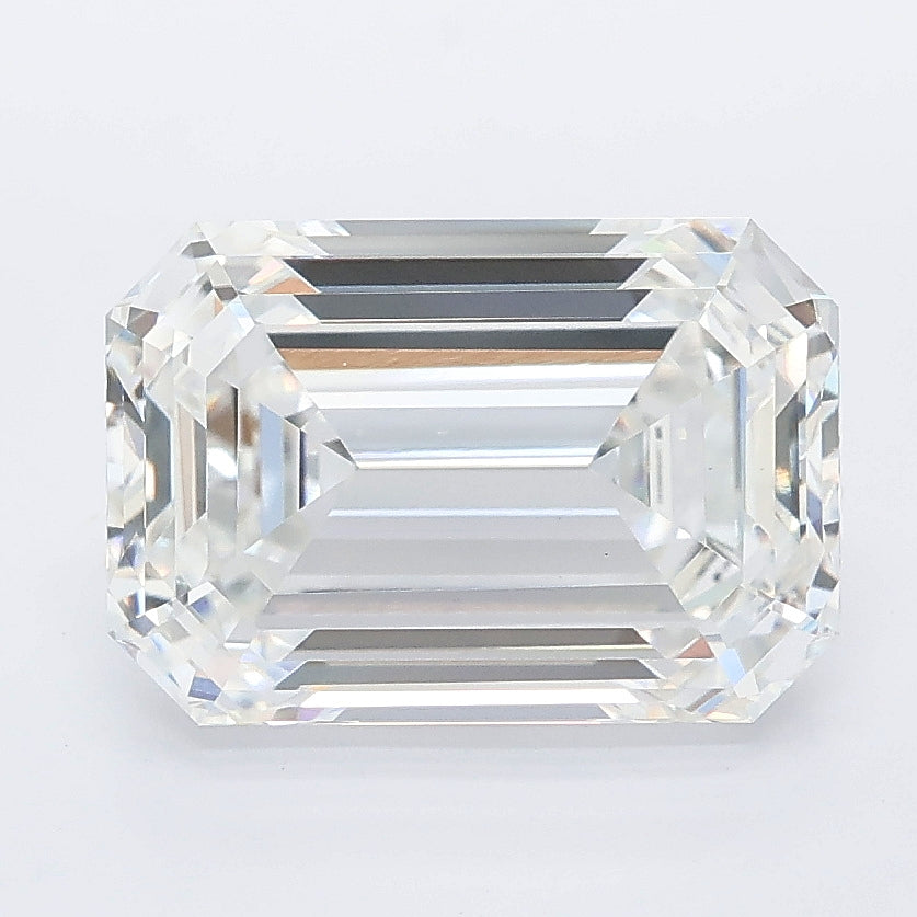 4.09 carat emerald lab grown diamond E color VS1 clarity
