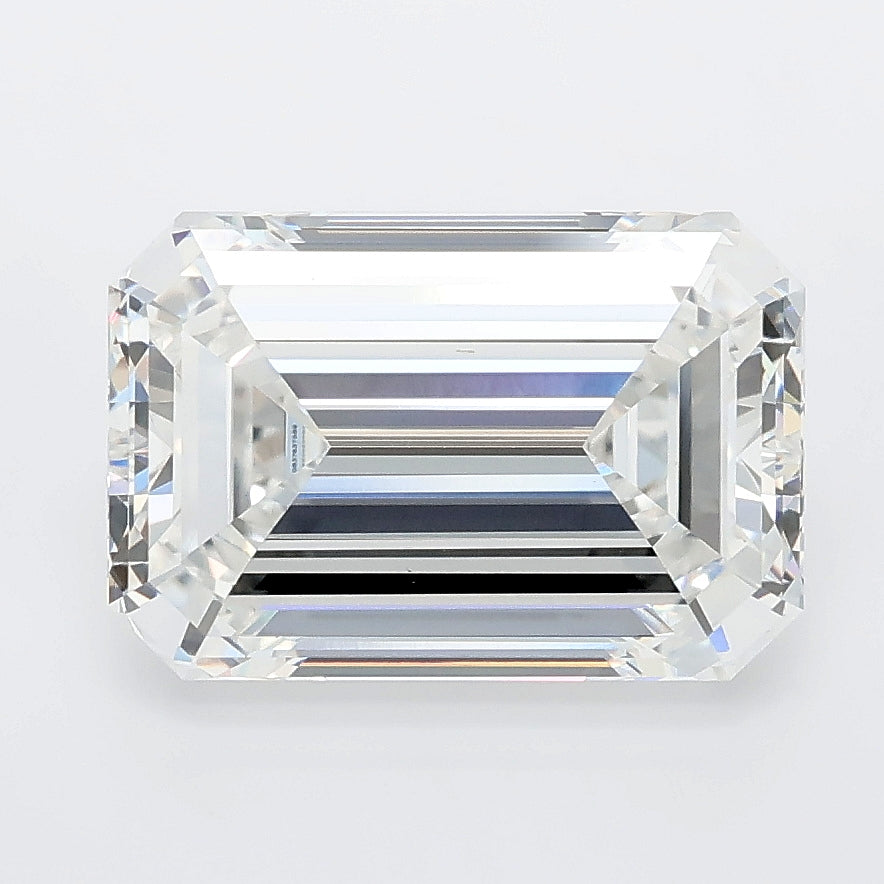 3.98 carat emerald lab grown diamond E color VVS2 clarity