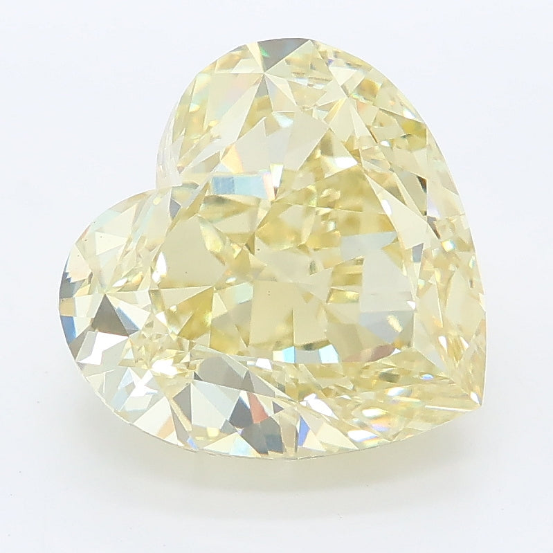 5.30 carat fancy yellow heart lab grown diamond VS1 clarity