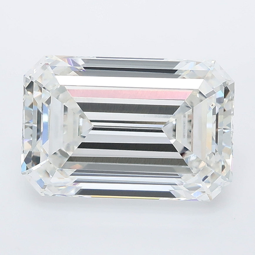 4.57 carat emerald lab grown diamond E color VVS2 clarity