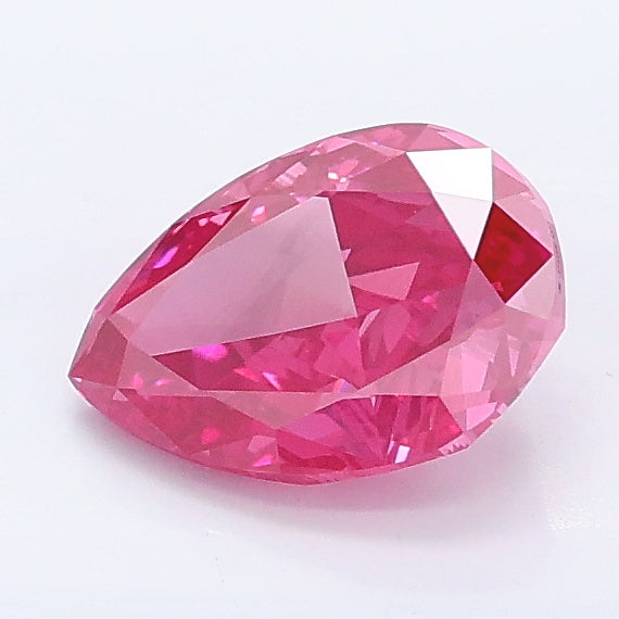 1.04 carat fancy vivid pink pear lab grown diamond VS1 clarity