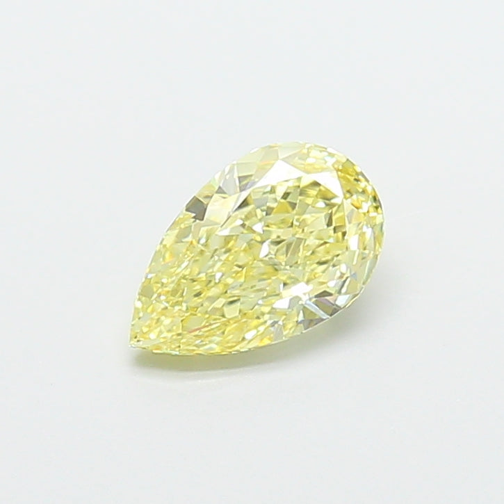 1.10 carat fancy yellow pear lab grown diamond VVS1 clarity