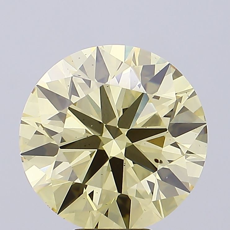 8.00 carat fancy yellow round lab grown diamond VS2 clarity