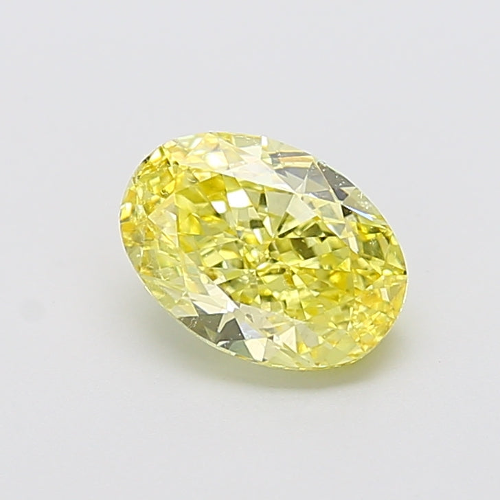 2.00 carat fancy intense yellow oval lab grown diamond VS1 clarity