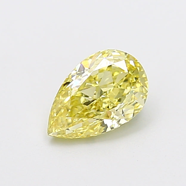 1.10 carat fancy intense yellow pear lab grown diamond VVS2 clarity