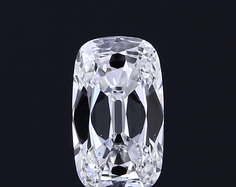 1.80 carat old mine cushion lab grown diamond E color VVS2 clarity