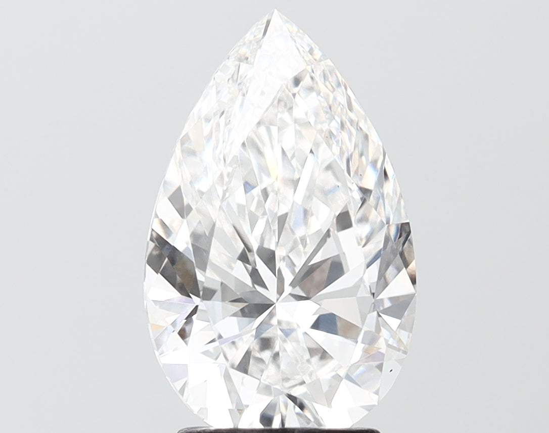 3.02 carat pear lab grown diamond E color VS1 clarity