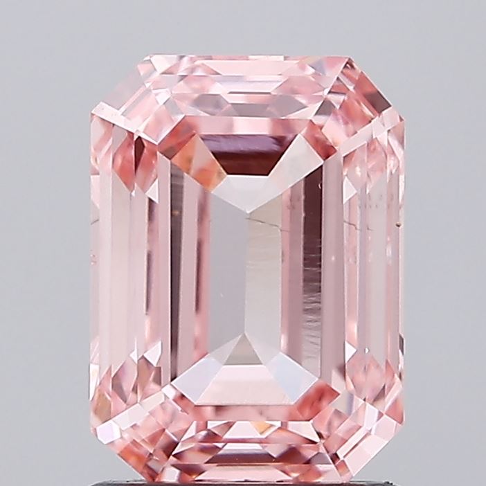 2.00 carat fancy intense pink emerald lab grown diamond VS2 clarity