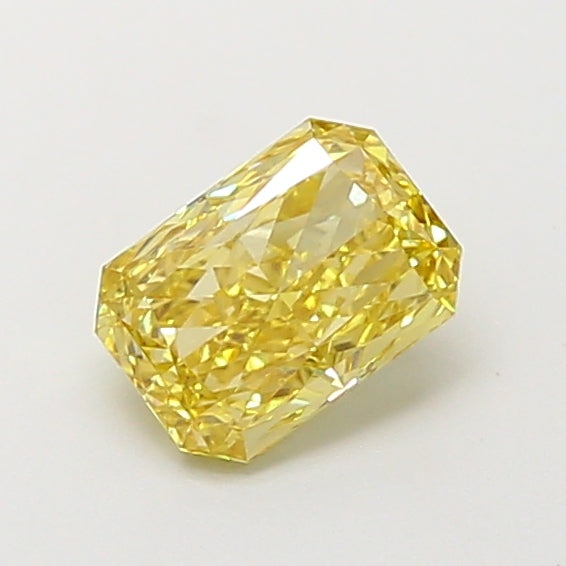 1.11 carat fancy intense yellow radiant lab grown diamond VS1 clarity