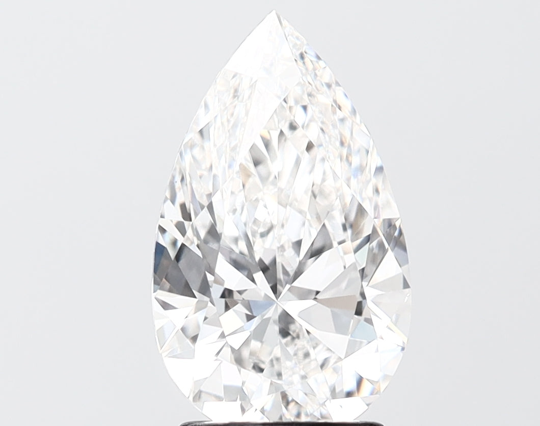 2.54 carat pear lab grown diamond E color VS1 clarity