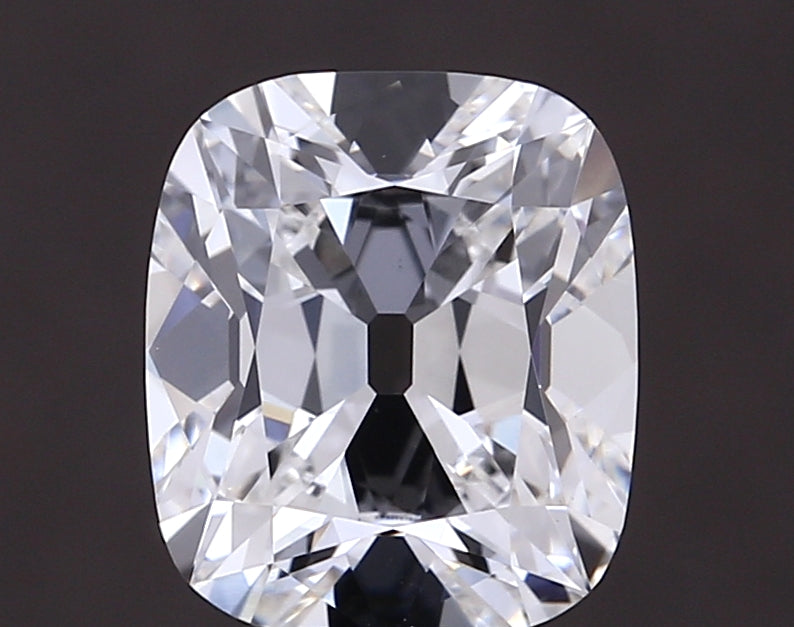 4.02 carat old mine cushion lab grown diamond F color VS1 clarity