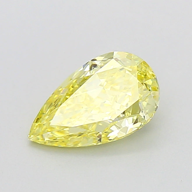 1.06 carat fancy intense yellow pear lab grown diamond VS1 clarity