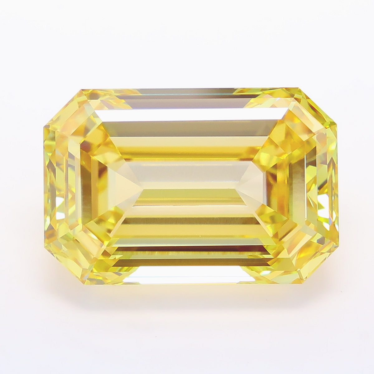 15.28 carat fancy intense yellow emerald lab grown diamond VVS2 clarity