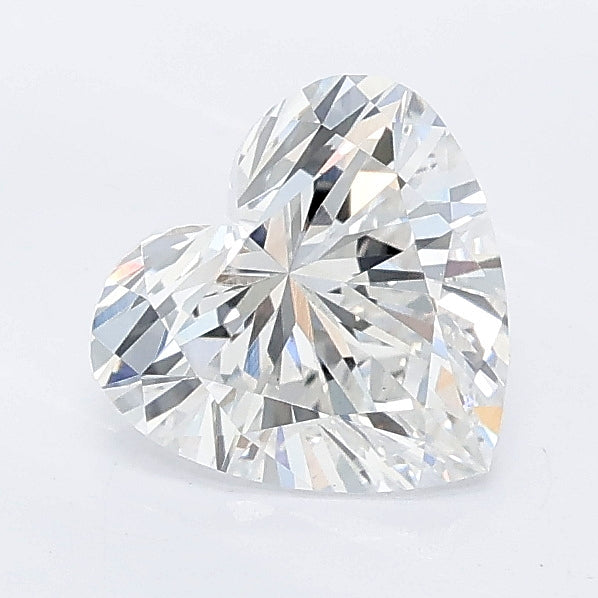 1.09 carat heart lab grown diamond E color VS1 clarity