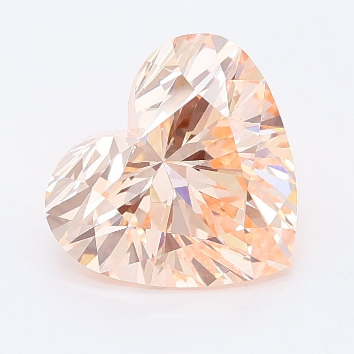 1.90 carat fancy pink heart lab grown diamond VVS2 clarity