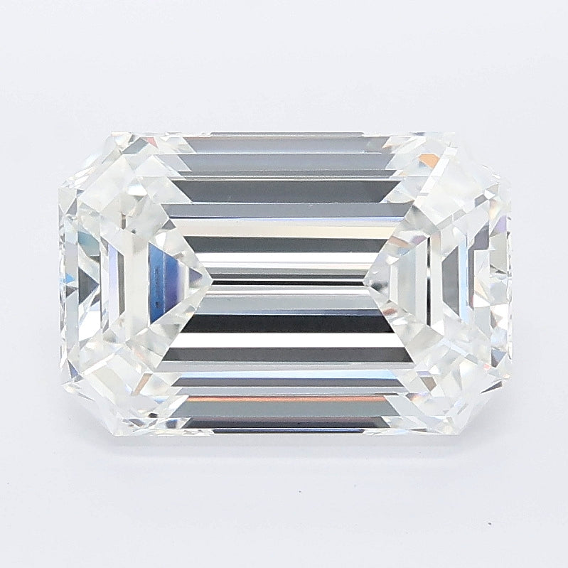 3.09 carat emerald lab grown diamond D color VVS2 clarity