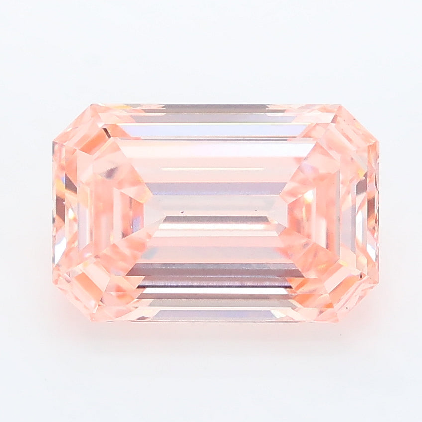 2.99 carat fancy intense brownish pink emerald lab grown diamond VS1 clarity
