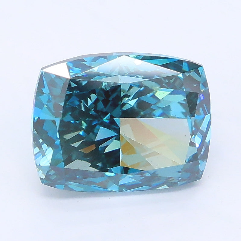 3.02 carat fancy vivid blue cushion lab grown diamond VS2 clarity