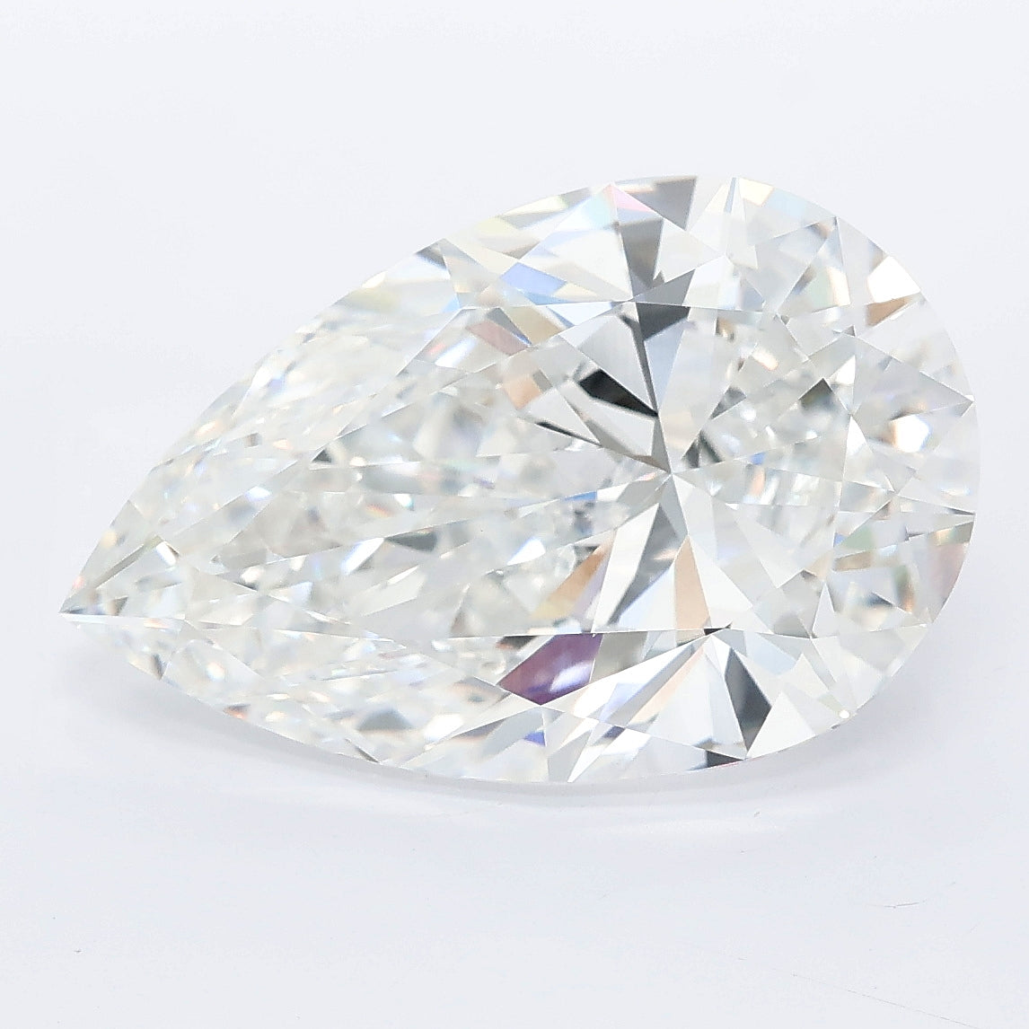 7.02 carat pear lab grown diamond F color VVS2 clarity