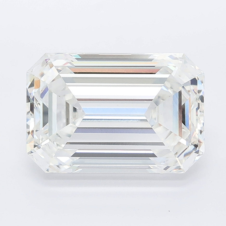 4.04 carat emerald lab grown diamond E color VS1 clarity