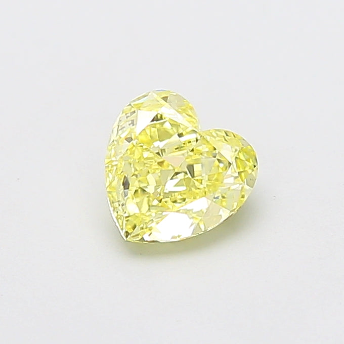 1.07 carat fancy intense yellow heart lab grown diamond VS1 clarity