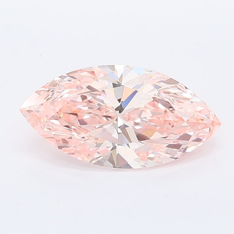 1.09 carat fancy vivid pink marquise lab grown diamond VVS2 clarity