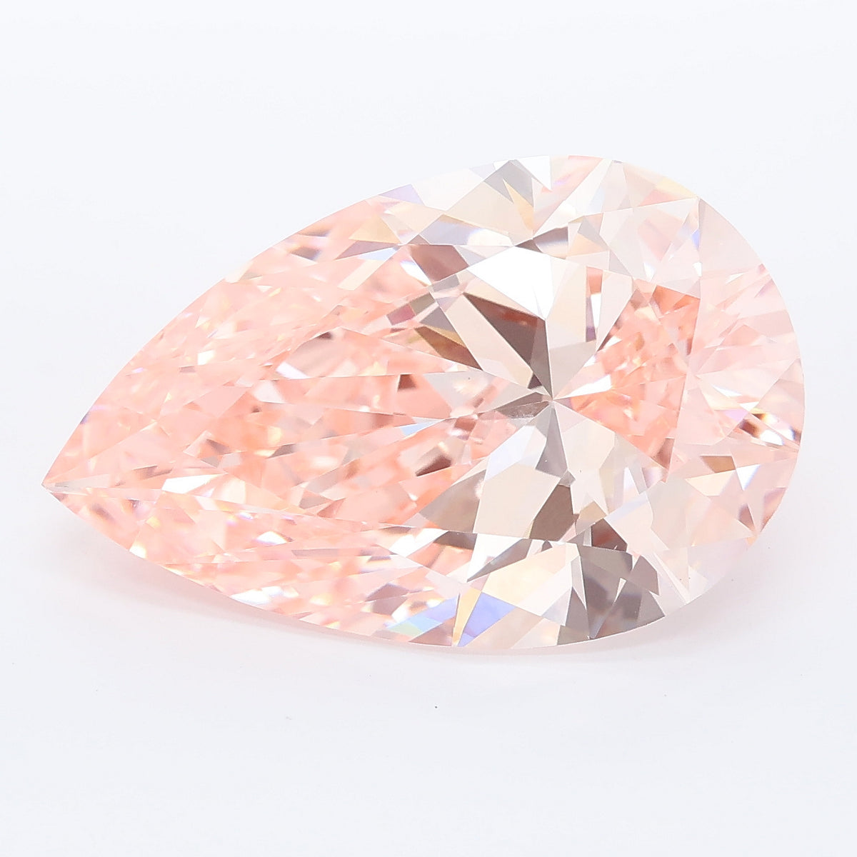 9.92 carat fancy vivid pink pear lab grown diamond VVS2 clarity