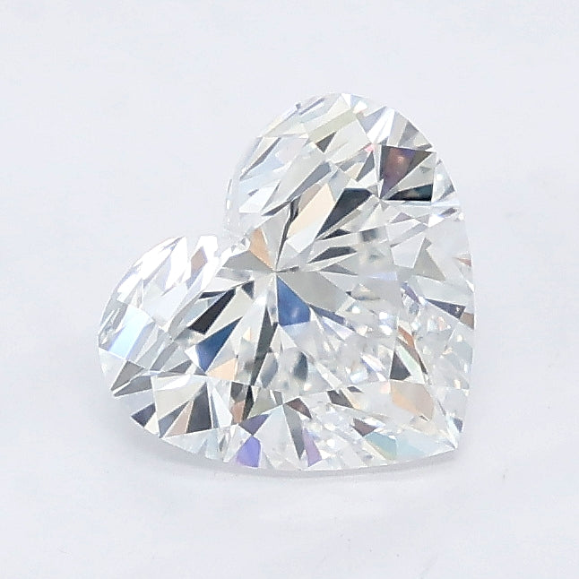 1.53 carat heart lab grown diamond D color VVS2 clarity