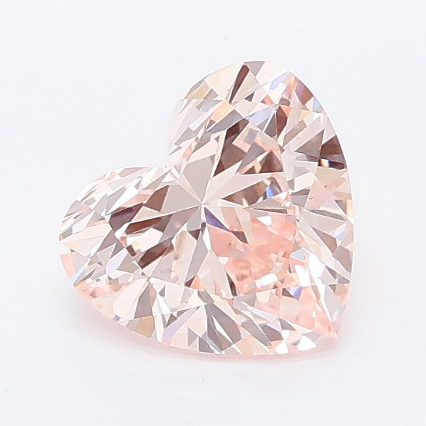 1.03 carat fancy intense pink heart lab grown diamond VVS2 clarity