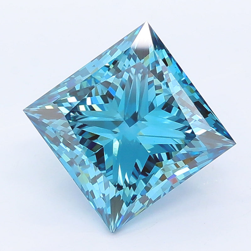 3.01 carat fancy vivid blue princess lab grown diamond VS1 clarity